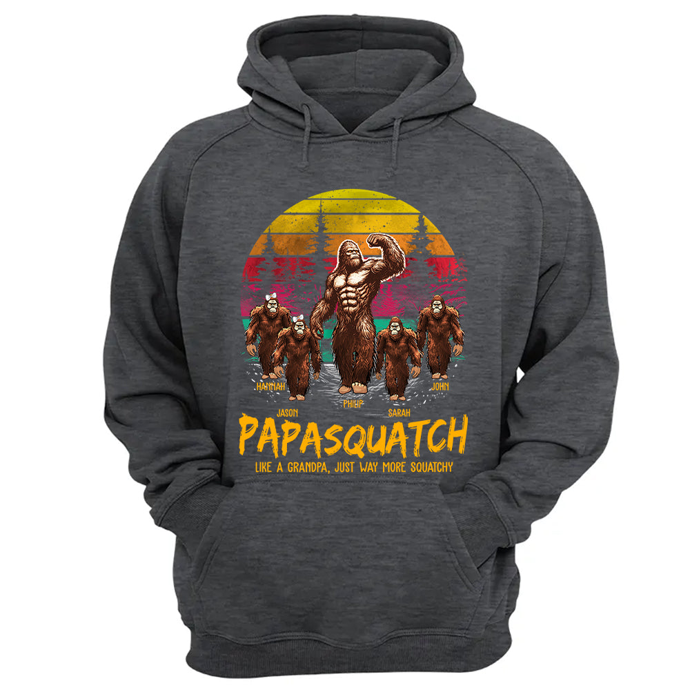 Papasquatch, Like A Grandpa, Just Way More Legendary - Personalized Grandpa Bigfoot Shirt vr2 Nh00