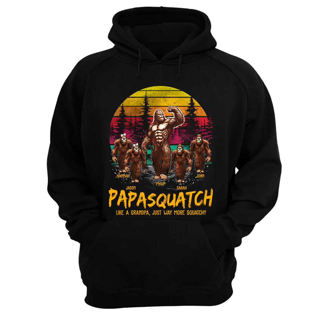 Papasquatch, Like A Grandpa, Just Way More Legendary - Personalized Grandpa Bigfoot Shirt vr2 Nh00