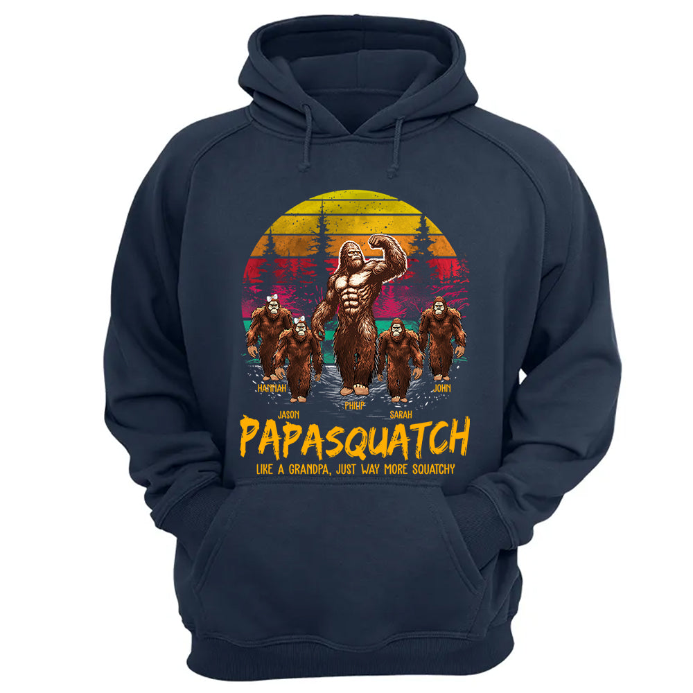 Papasquatch, Like A Grandpa, Just Way More Legendary - Personalized Grandpa Bigfoot Shirt vr2 Nh00
