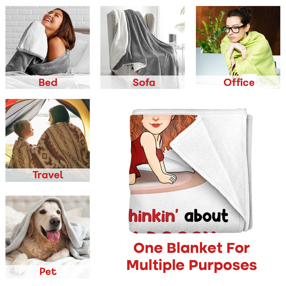 Roses Are Red, The Morning Is Foggy - Couple Personalized Custom Blanket - Christmas Gift For Husband Wife, Anniversary Pa00