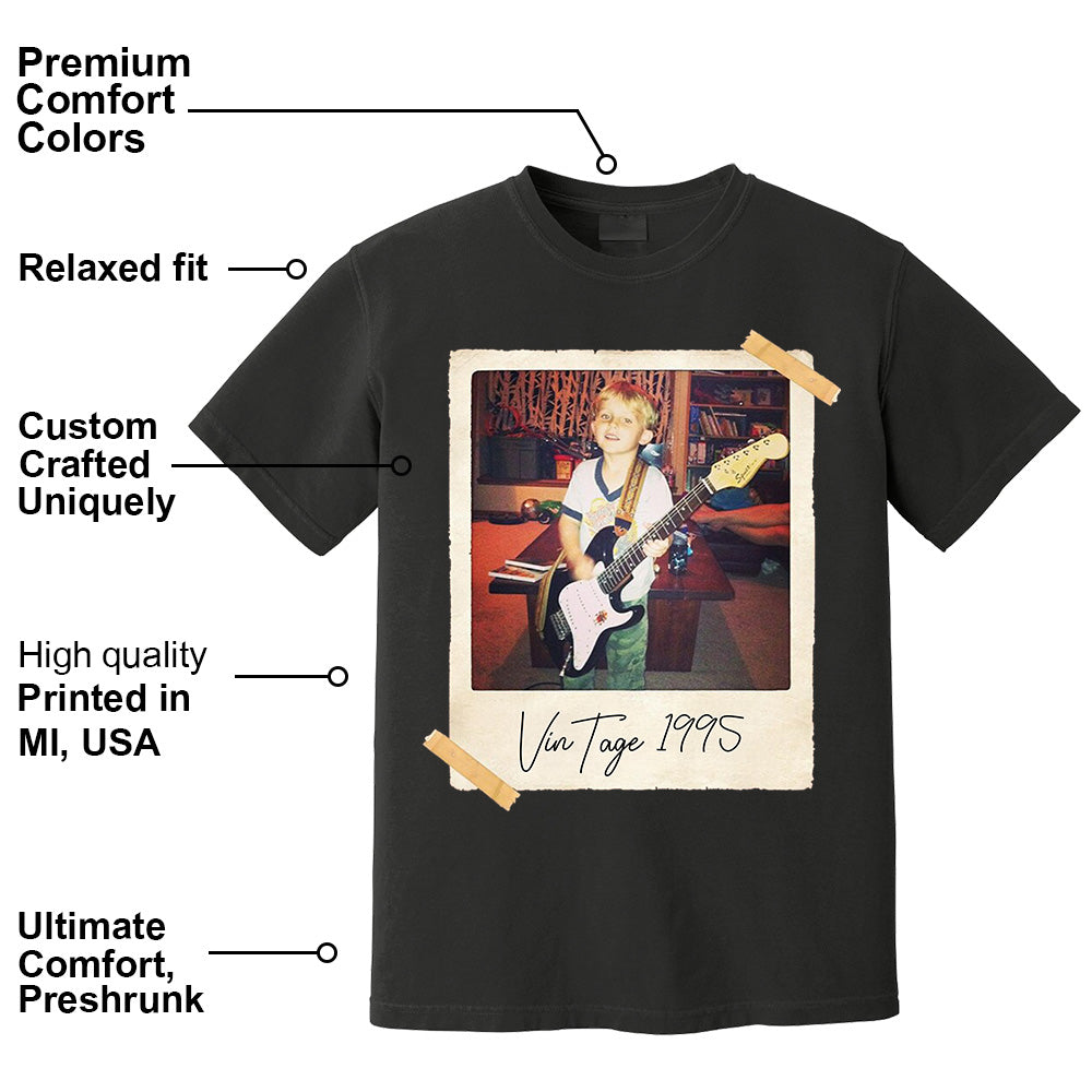 Custom Vintage Photo And Year Shirt, 30th Birthday Gift, Vintage 30th Birthday Party, Vintage Est 1995, Funny Birthday Tshirt, Birthday Gift Pt99