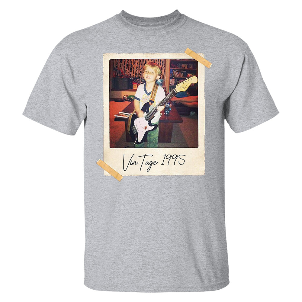 Custom Vintage Photo And Year Shirt, 30th Birthday Gift, Vintage 30th Birthday Party, Vintage Est 1995, Funny Birthday Tshirt, Birthday Gift Pt99