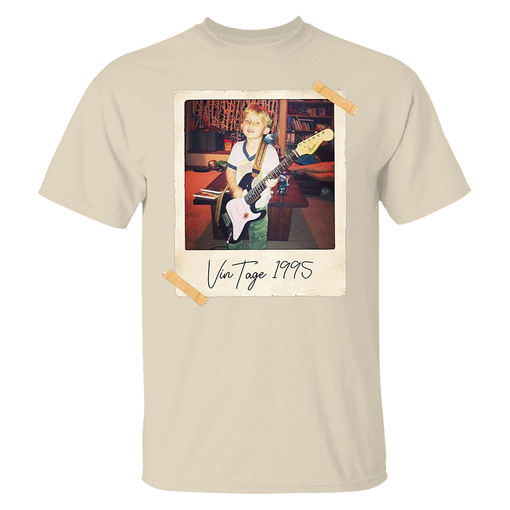 Custom Vintage Photo And Year Shirt, 30th Birthday Gift, Vintage 30th Birthday Party, Vintage Est 1995, Funny Birthday Tshirt, Birthday Gift Pt99