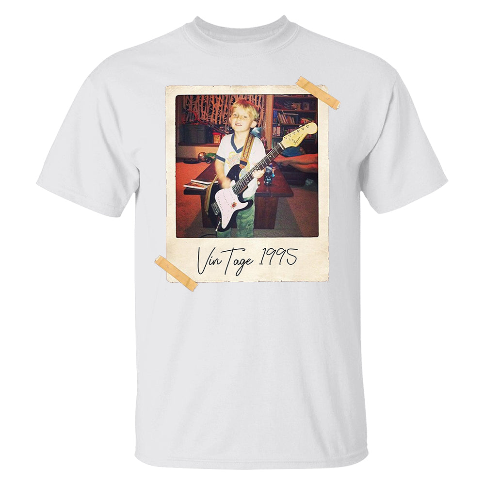 Custom Vintage Photo And Year Shirt, 30th Birthday Gift, Vintage 30th Birthday Party, Vintage Est 1995, Funny Birthday Tshirt, Birthday Gift Pt99