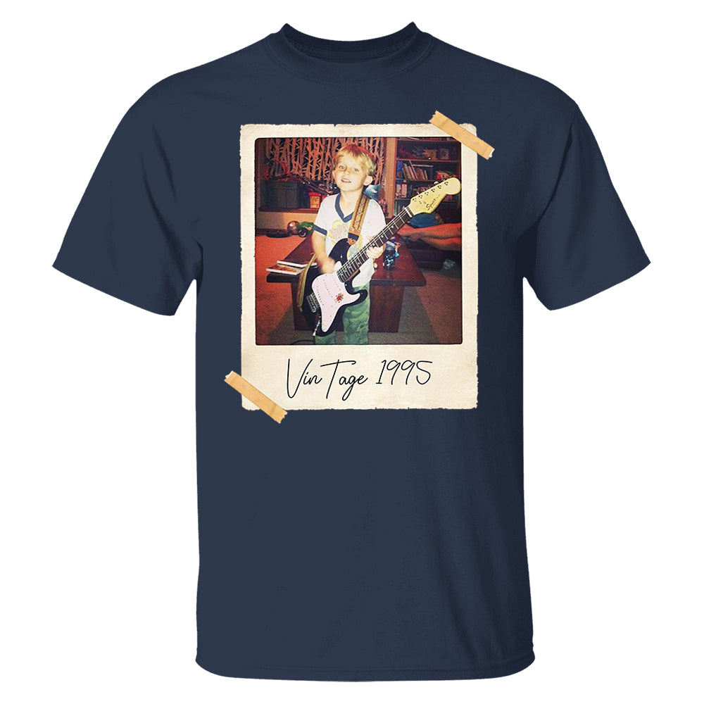 Custom Vintage Photo And Year Shirt, 30th Birthday Gift, Vintage 30th Birthday Party, Vintage Est 1995, Funny Birthday Tshirt, Birthday Gift Pt99