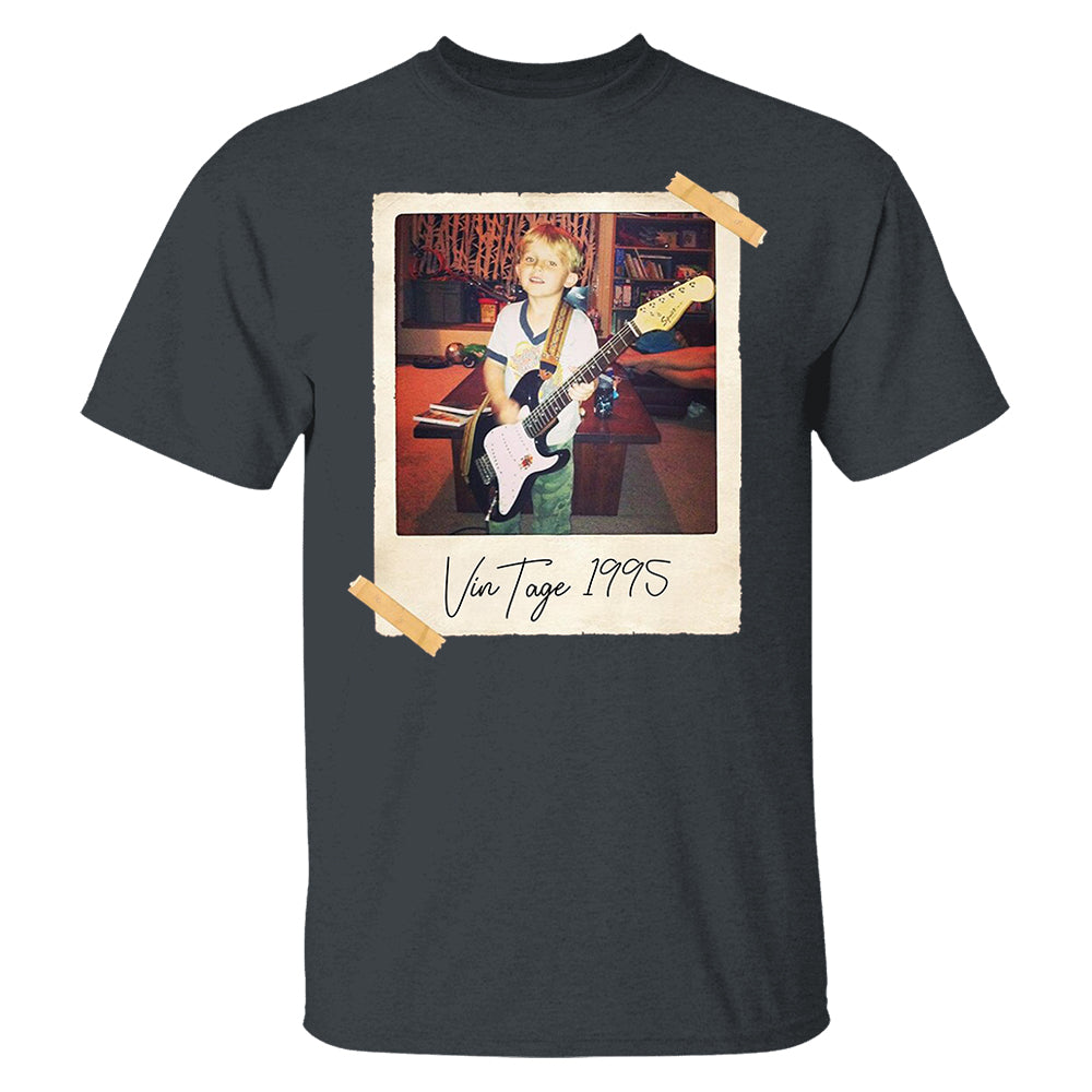 Custom Vintage Photo And Year Shirt, 30th Birthday Gift, Vintage 30th Birthday Party, Vintage Est 1995, Funny Birthday Tshirt, Birthday Gift Pt99