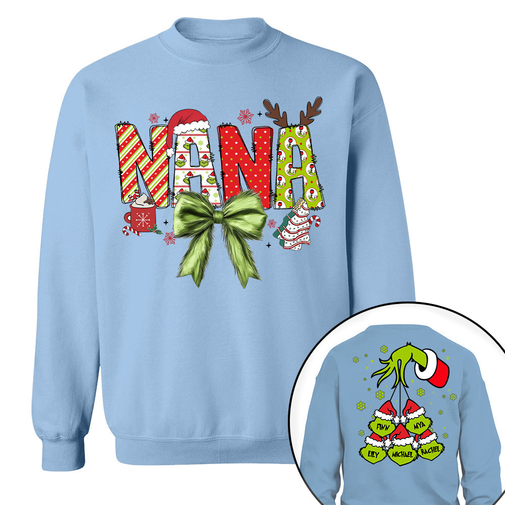 Personalized Mimi Christmas Sweatshirt, Christmas Gigi Grandma Gift Sweatshirt, Nana Mimi Christmas Shirt Tu20