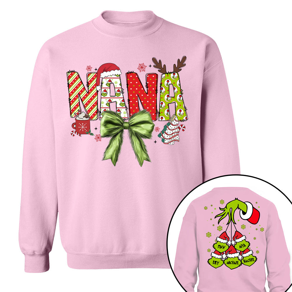 Personalized Mimi Christmas Sweatshirt, Christmas Gigi Grandma Gift Sweatshirt, Nana Mimi Christmas Shirt Tu20