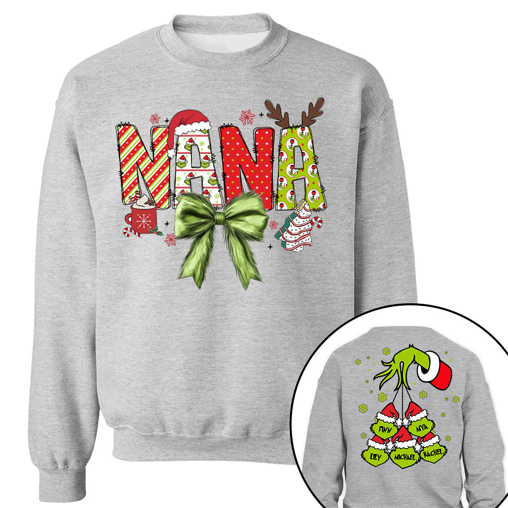 Personalized Mimi Christmas Sweatshirt, Christmas Gigi Grandma Gift Sweatshirt, Nana Mimi Christmas Shirt Tu20