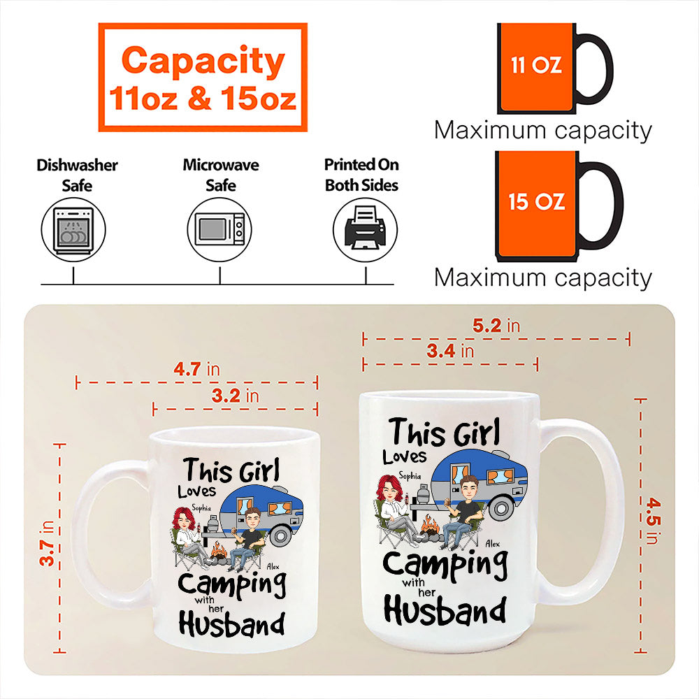 This Girl Loves Camping With Her Husband - Personalized Mug For Camping Couple Tm01