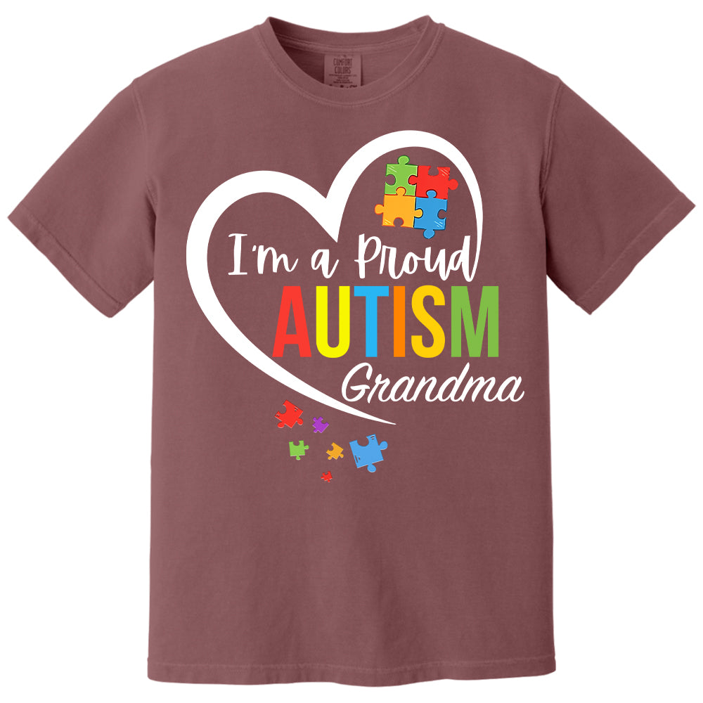 Im A Proud Grandma Love Heart Autism Awareness Puzzle Autism - Personalized Shirts Tu20