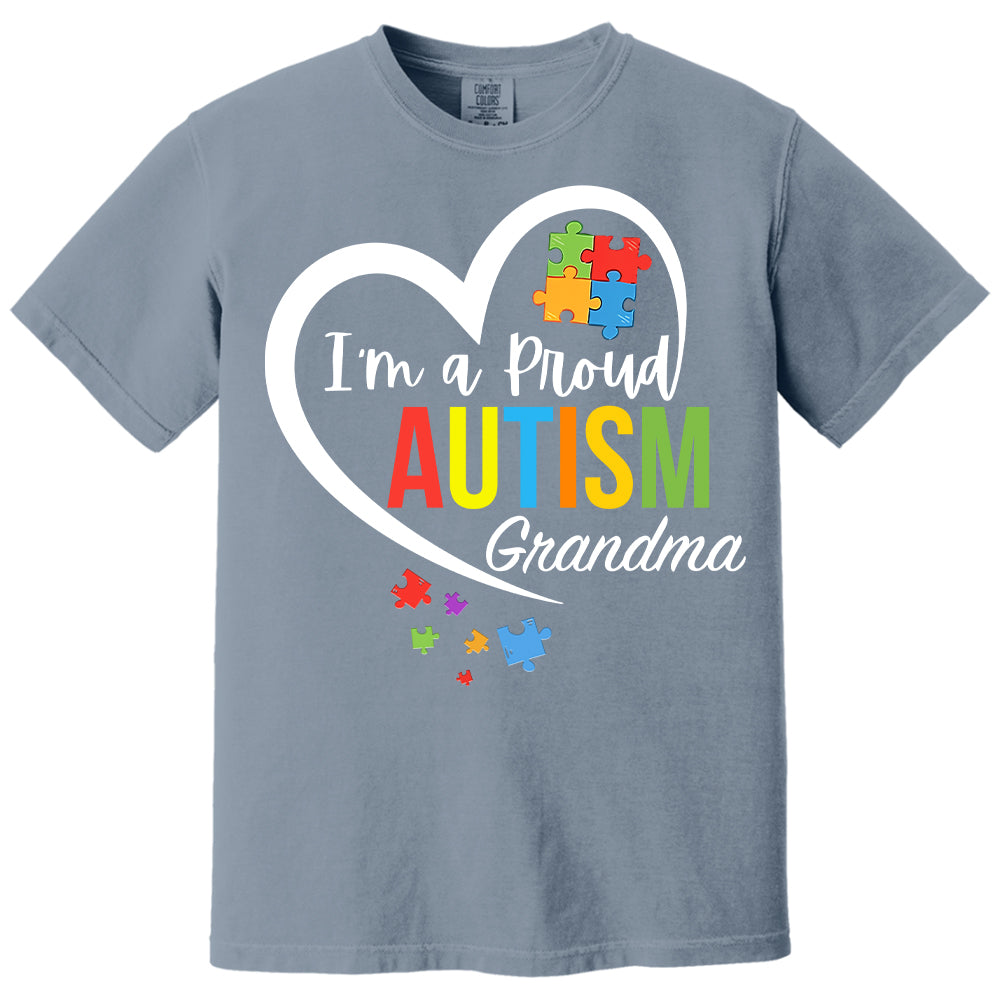 Im A Proud Grandma Love Heart Autism Awareness Puzzle Autism - Personalized Shirts Tu20