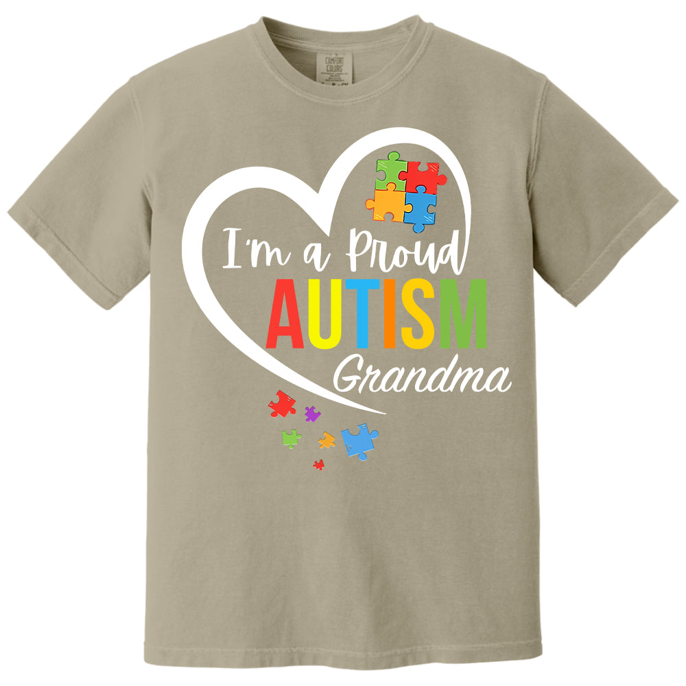 Im A Proud Grandma Love Heart Autism Awareness Puzzle Autism - Personalized Shirts Tu20