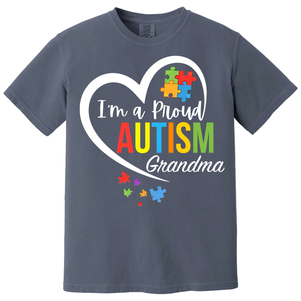Im A Proud Grandma Love Heart Autism Awareness Puzzle Autism - Personalized Shirts Tu20