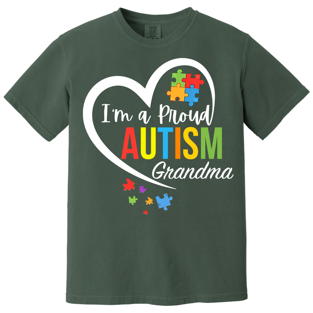 Im A Proud Grandma Love Heart Autism Awareness Puzzle Autism - Personalized Shirts Tu20