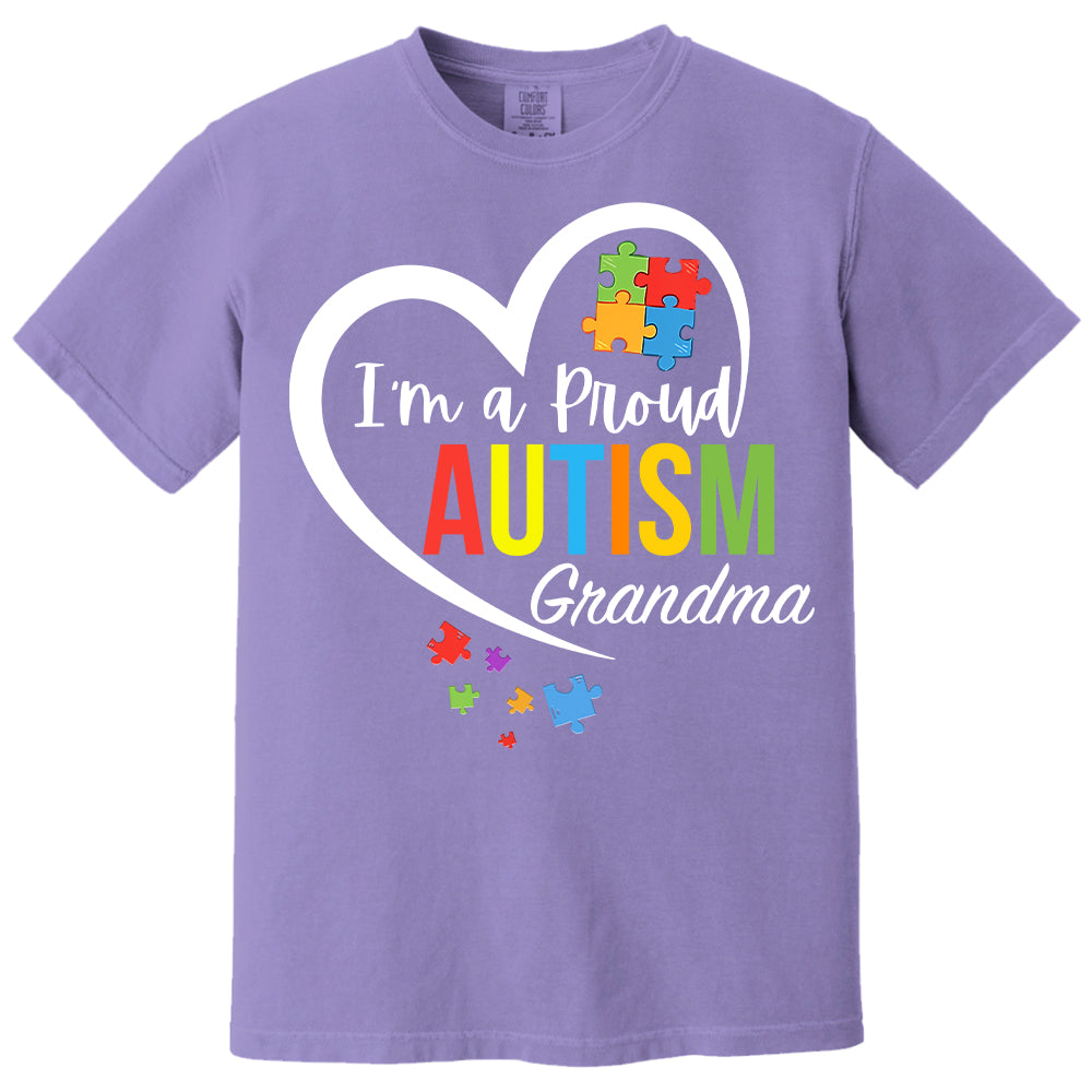 Im A Proud Grandma Love Heart Autism Awareness Puzzle Autism - Personalized Shirts Tu20