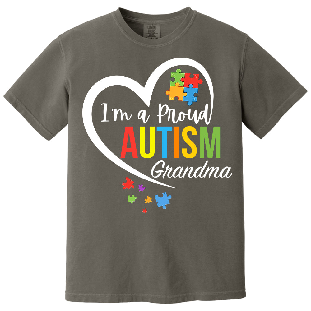 Im A Proud Grandma Love Heart Autism Awareness Puzzle Autism - Personalized Shirts Tu20