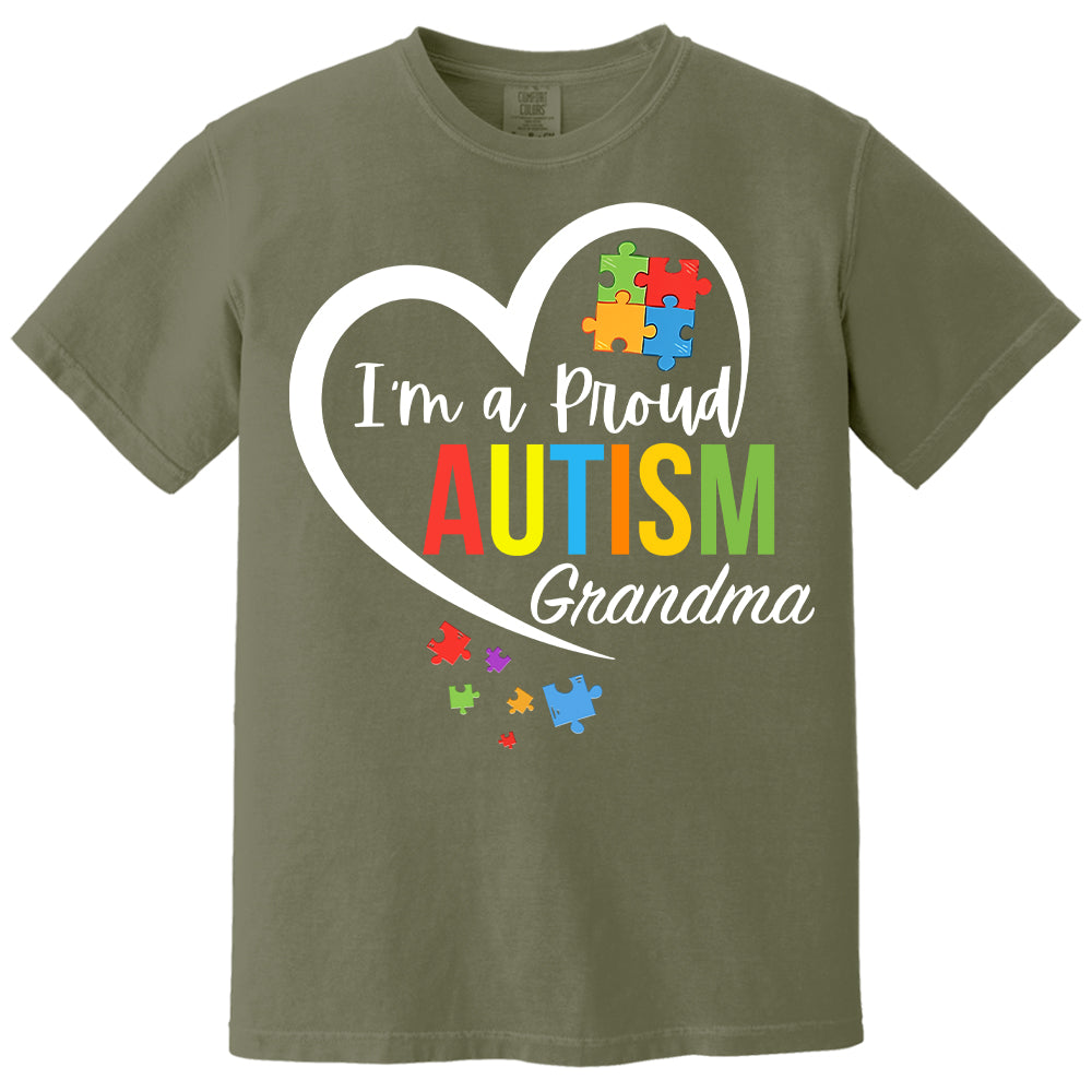 Im A Proud Grandma Love Heart Autism Awareness Puzzle Autism - Personalized Shirts Tu20