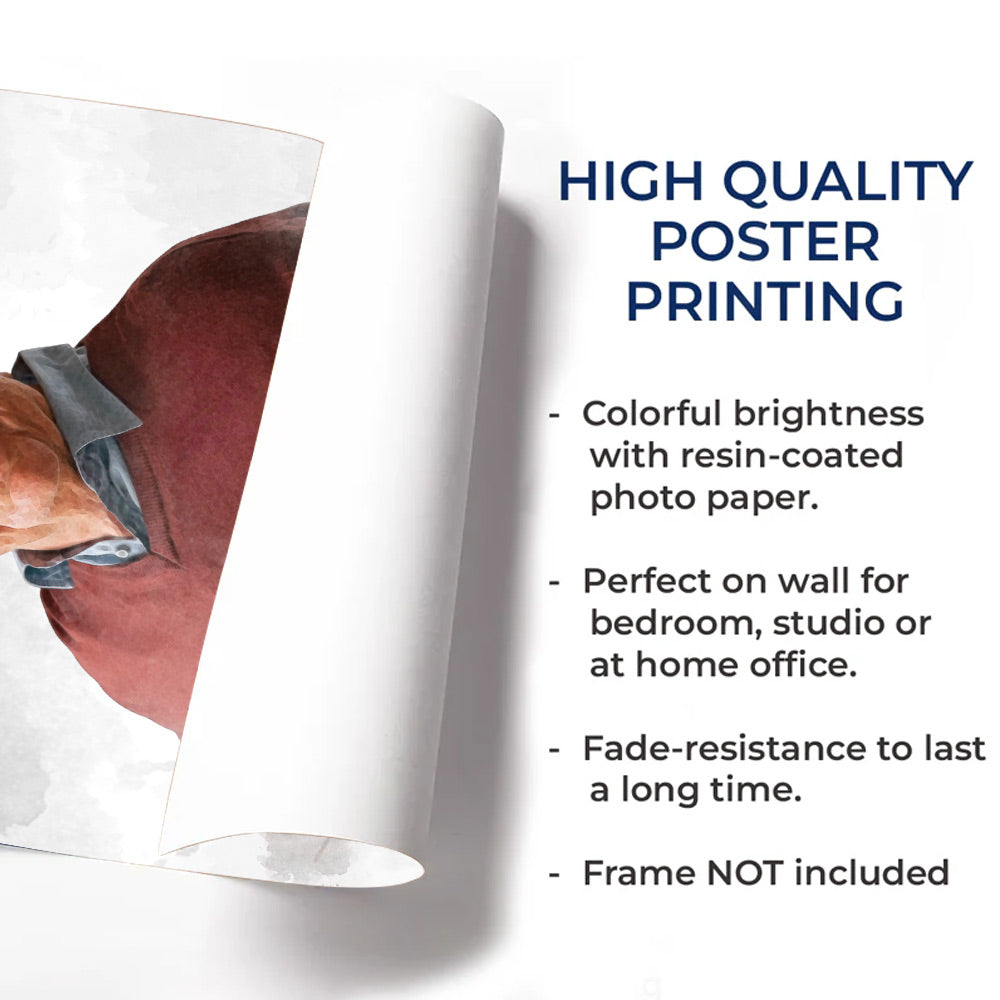 Watercolor Memorial Photo Forever In Our Hearts - Personalized Memorial Poster Canvas DO98