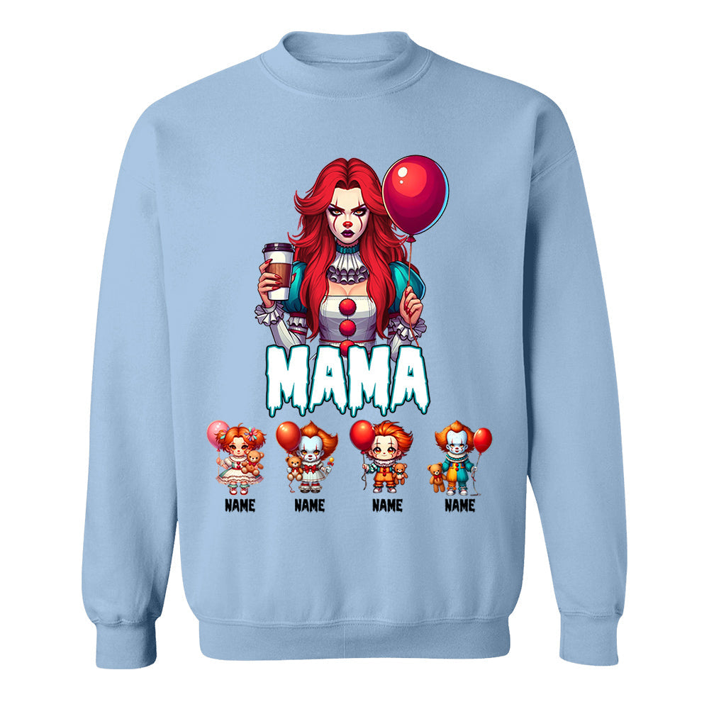 Personalized Halloween Horror Mama Custom Kid Name Shirt