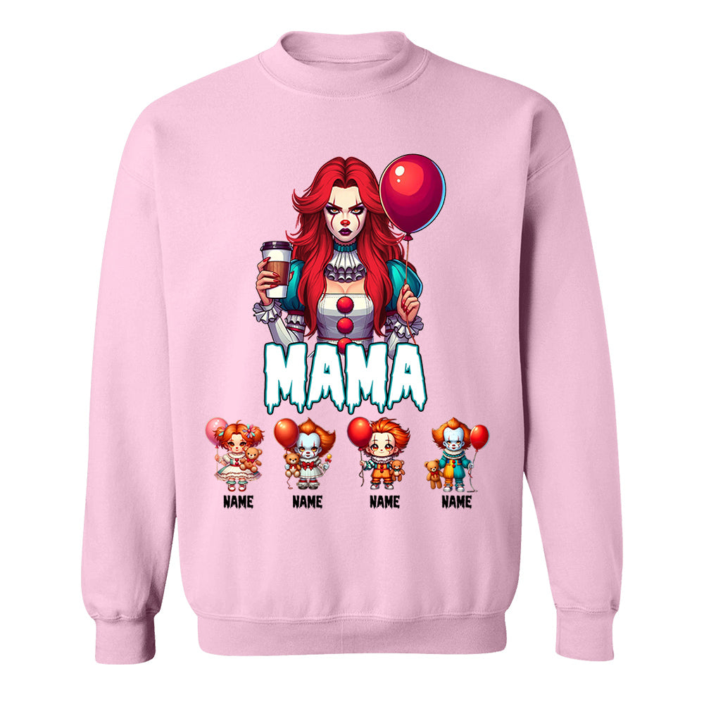 Personalized Halloween Horror Mama Custom Kid Name Shirt