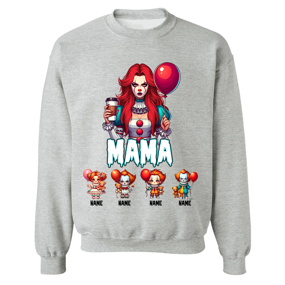 Personalized Halloween Horror Mama Custom Kid Name Shirt
