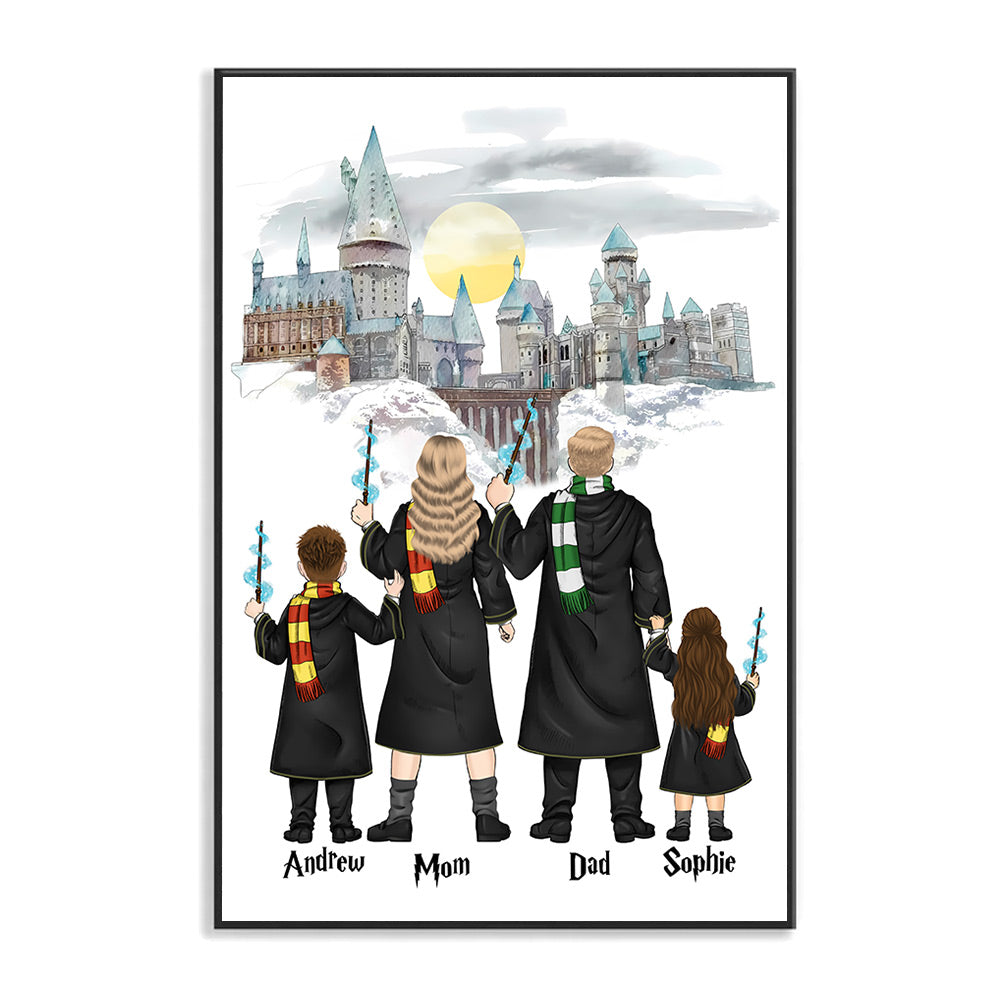 Personalized Wizard School Gift for Family - Personalized Poster Canvas DO98