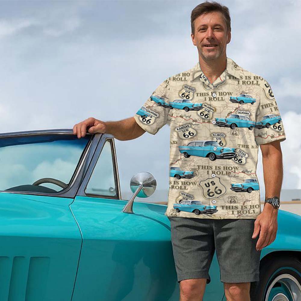 This Is How I Roll - Custom Vehicle Photo Upload Car Route 66 Hawaiian Shirt Vr2 Pt99