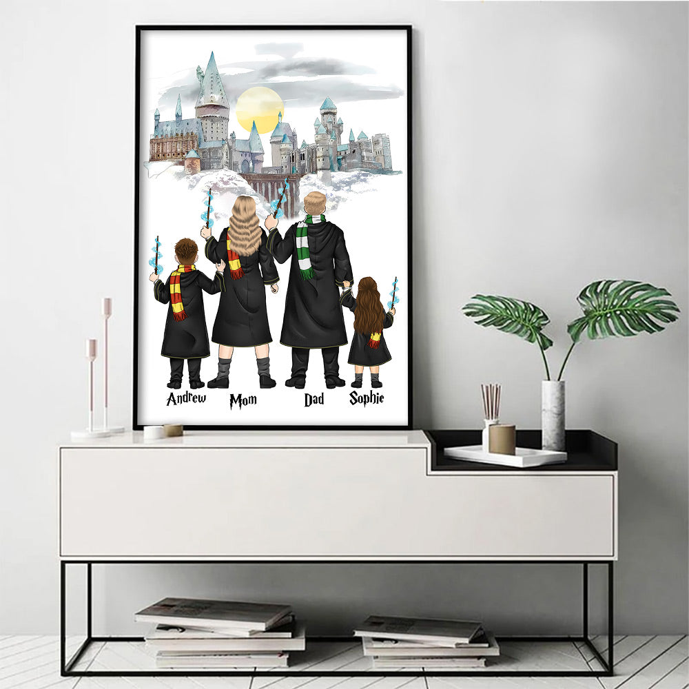 Personalized Wizard School Gift for Family - Personalized Poster Canvas DO98