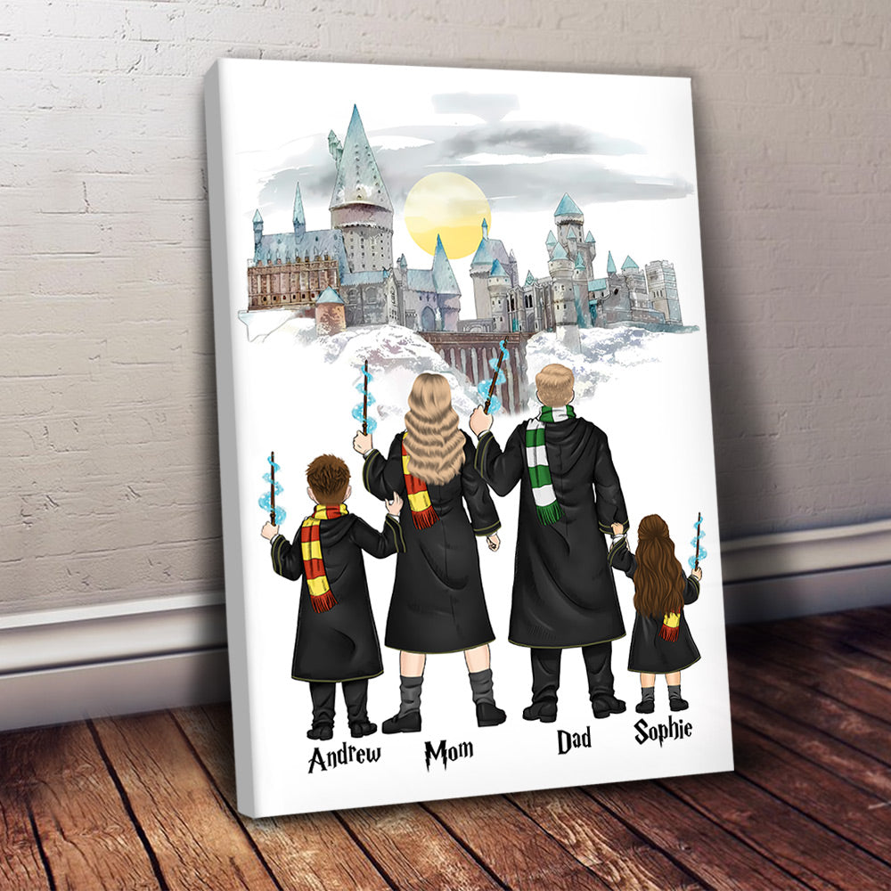 Personalized Wizard School Gift for Family - Personalized Poster Canvas DO98
