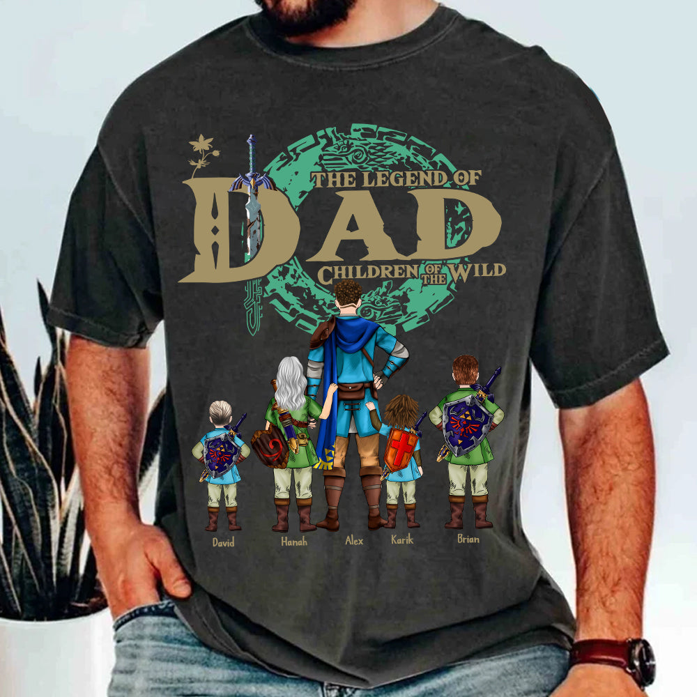 Custom The Legend of Dad Children Of The Wild Shirt - Best Dad Ever - Father's Day Personalized Shirt