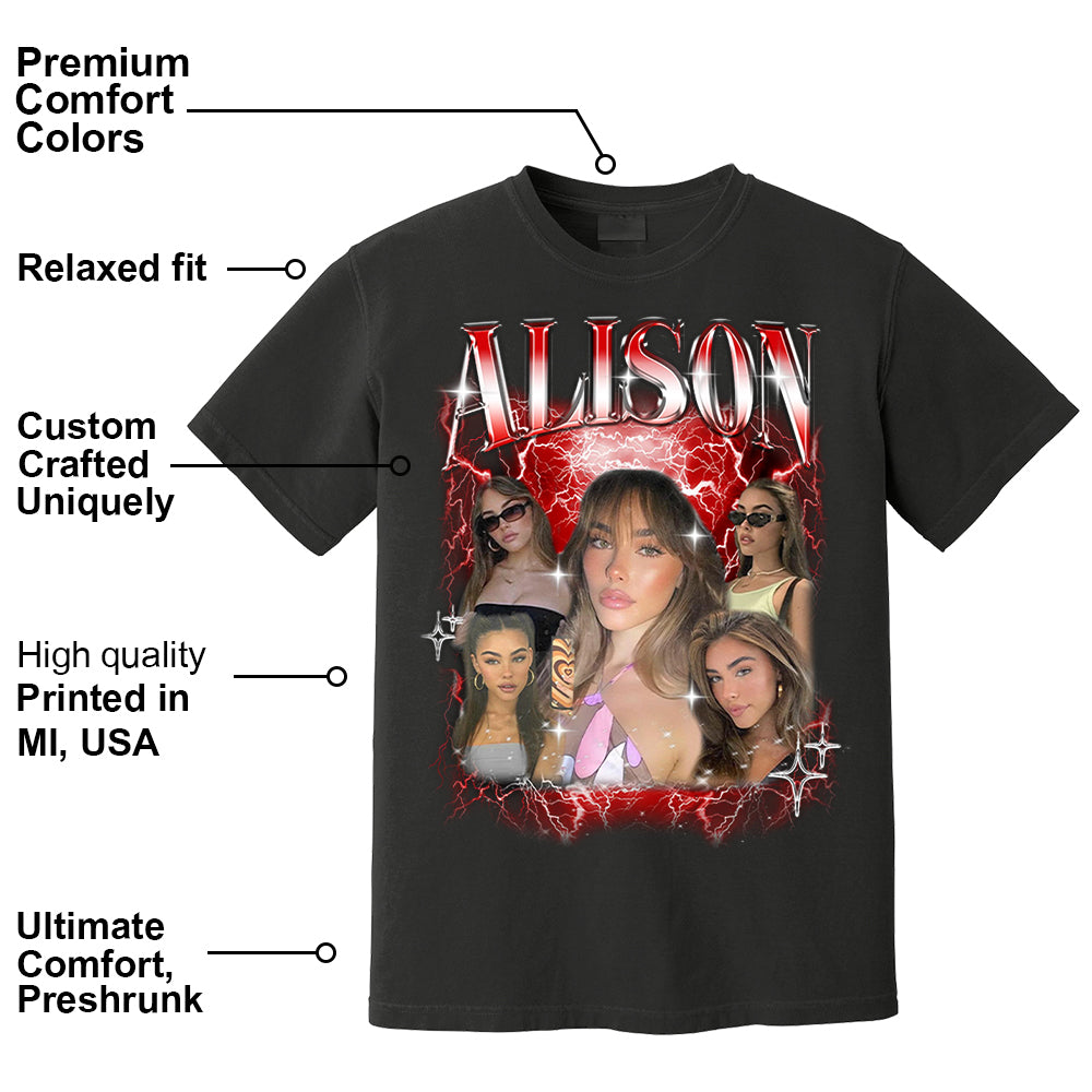 Personalized Bootleg Rap Shirts for Girlfriend & Boyfriend, Custom Tee with Face Photo