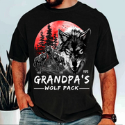 Grandpa Wolf Pack Personalized Shirt - Perfect Father's Day Gift for Dad Pa00