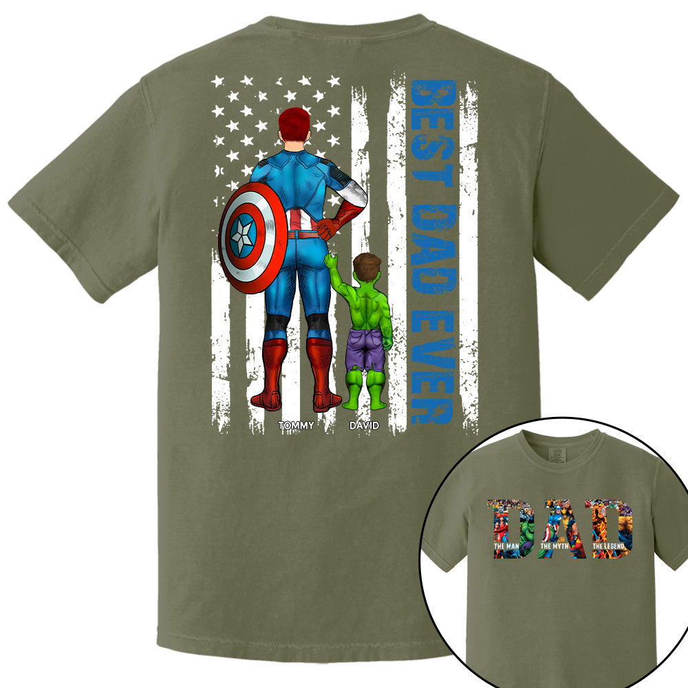 Super Dad - The Man The Myth The Legend - Personalized Shirt For Dad Grandpa Husband NA04
