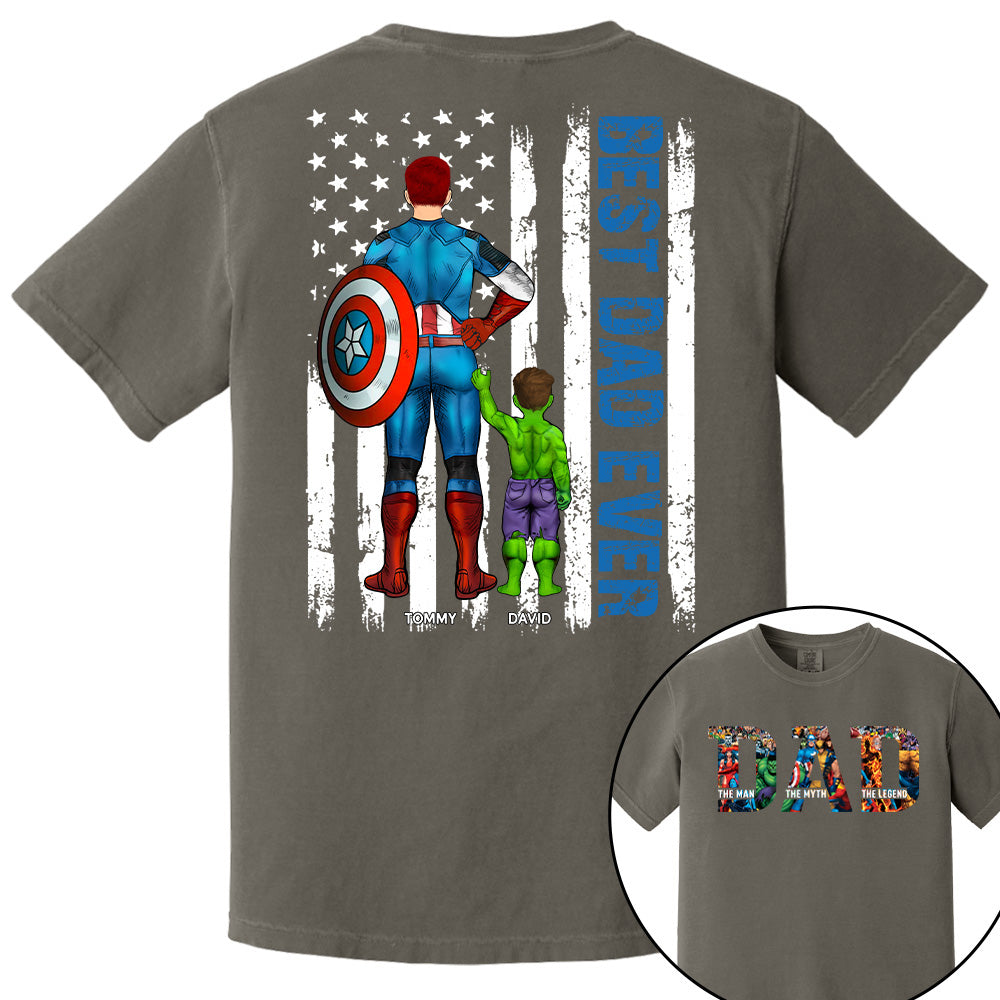 Super Dad - The Man The Myth The Legend - Personalized Shirt For Dad Grandpa Husband NA04