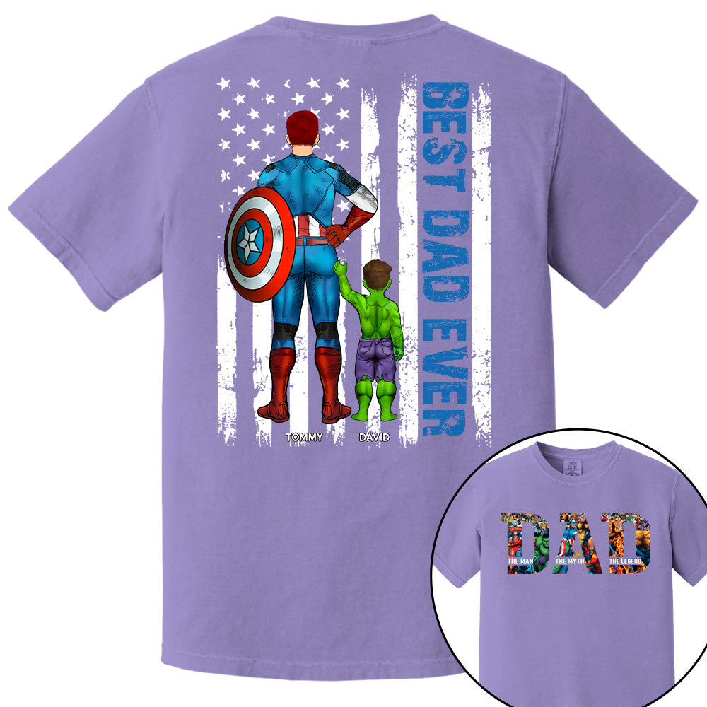 Super Dad - The Man The Myth The Legend - Personalized Shirt For Dad Grandpa Husband NA04