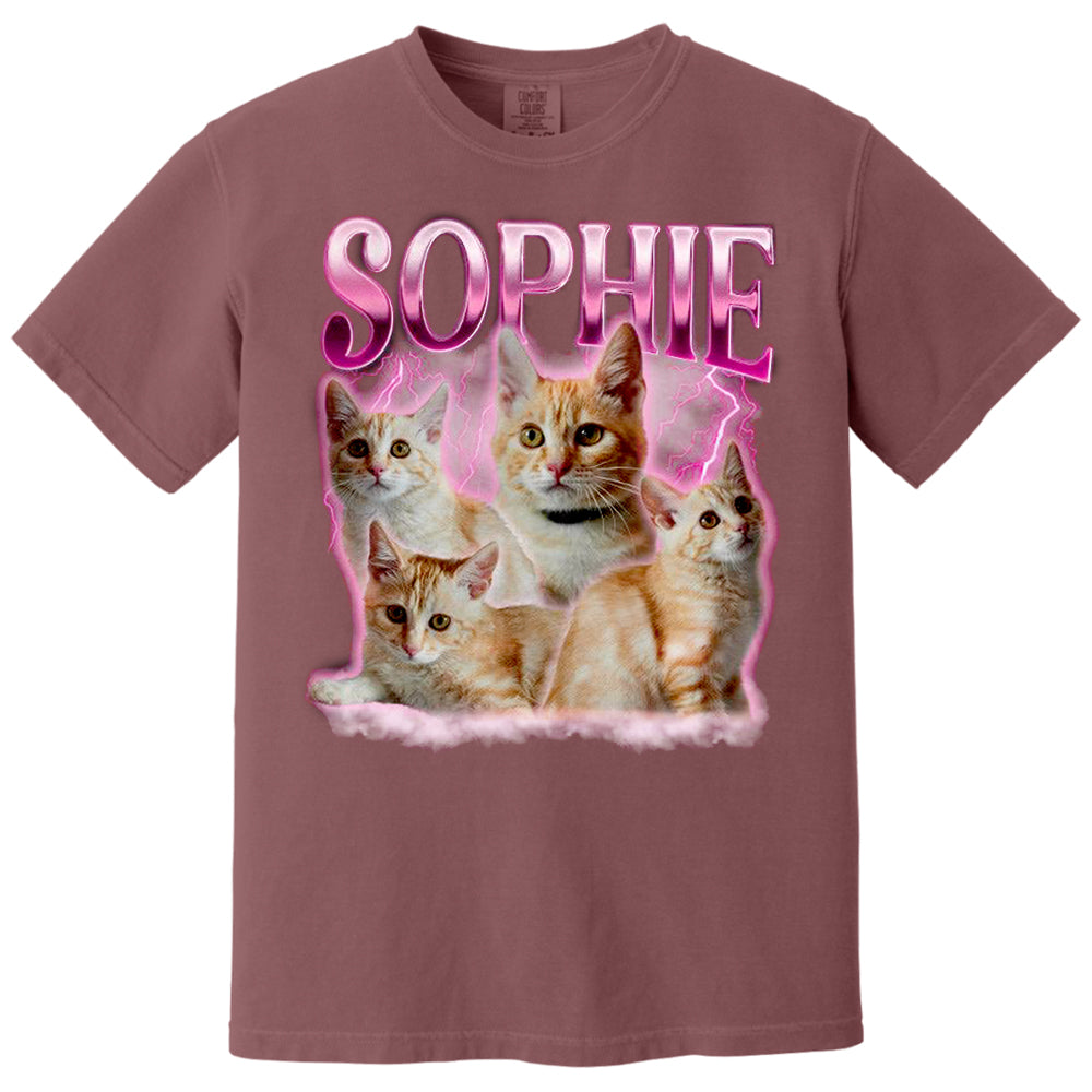 Live Preview Custom Your Pets Tee, Retro Vintage Portrait Bootleg Shirt