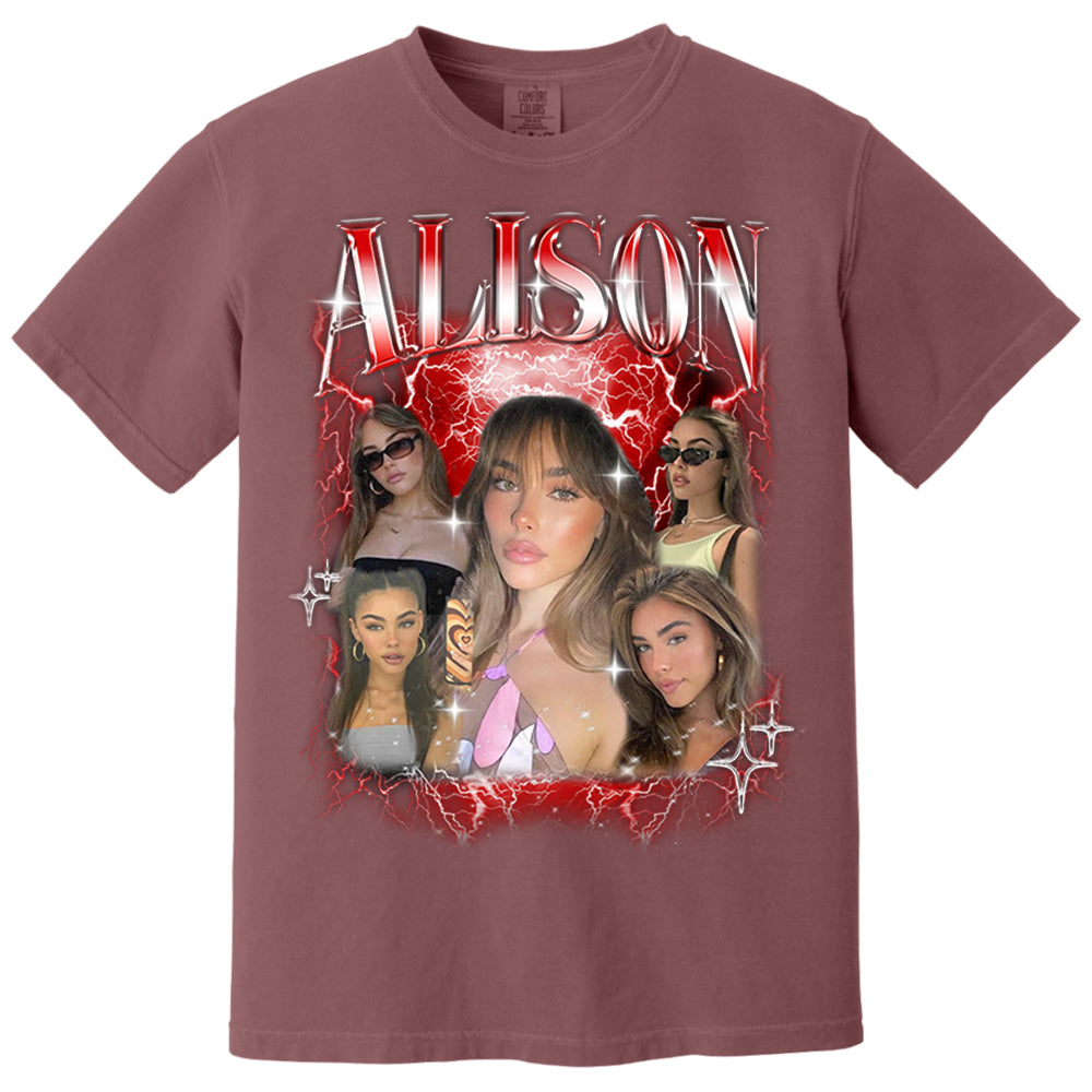 Personalized Bootleg Rap Shirts for Girlfriend & Boyfriend, Custom Tee with Face Photo