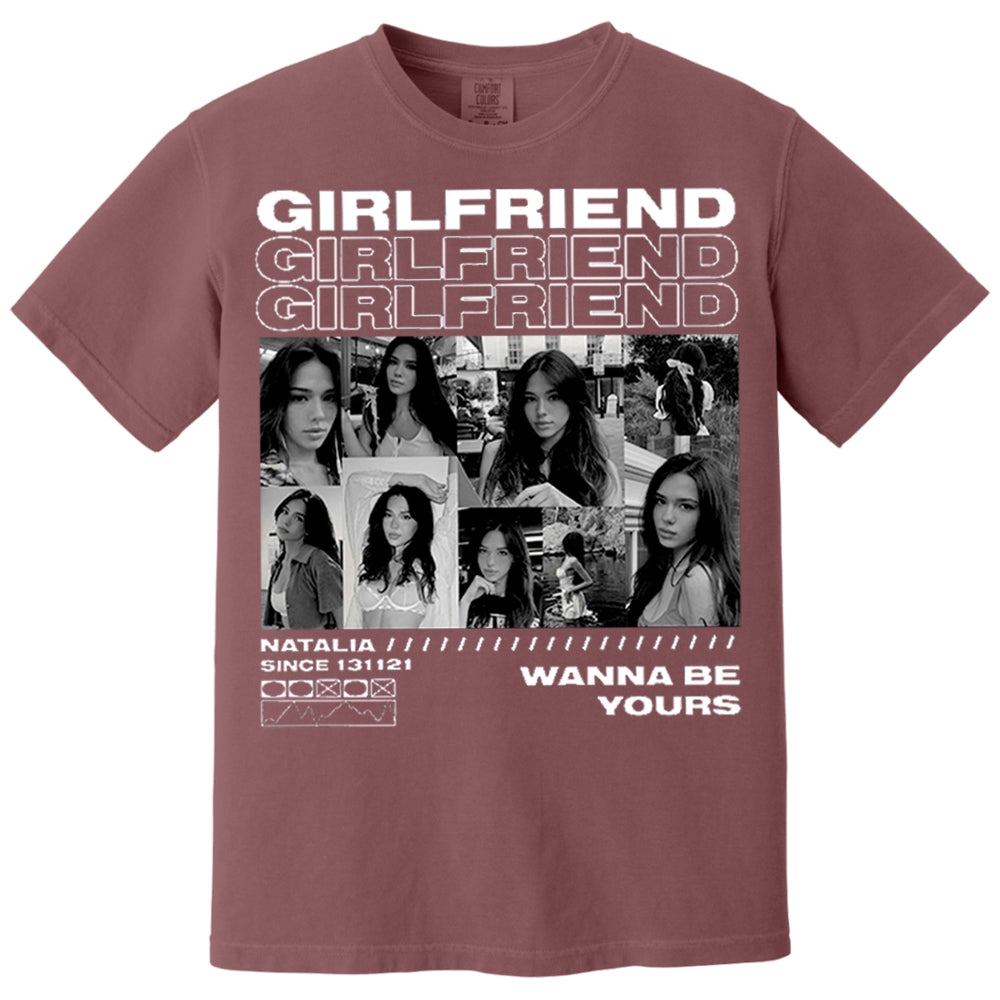 Custom Girlfriend T-Shirt with Face Photo Personalized Vintage Bootleg Rap Tee