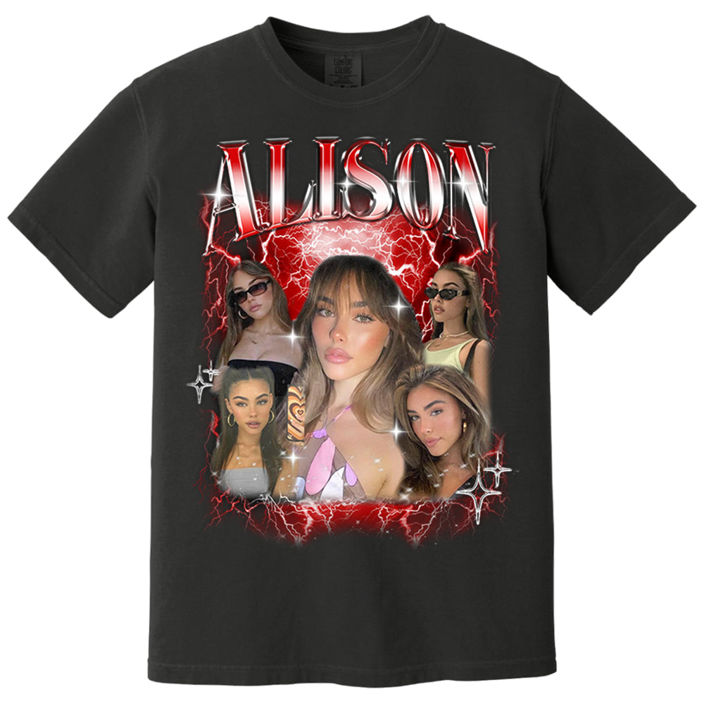 Personalized Bootleg Rap Shirts for Girlfriend & Boyfriend, Custom Tee with Face Photo