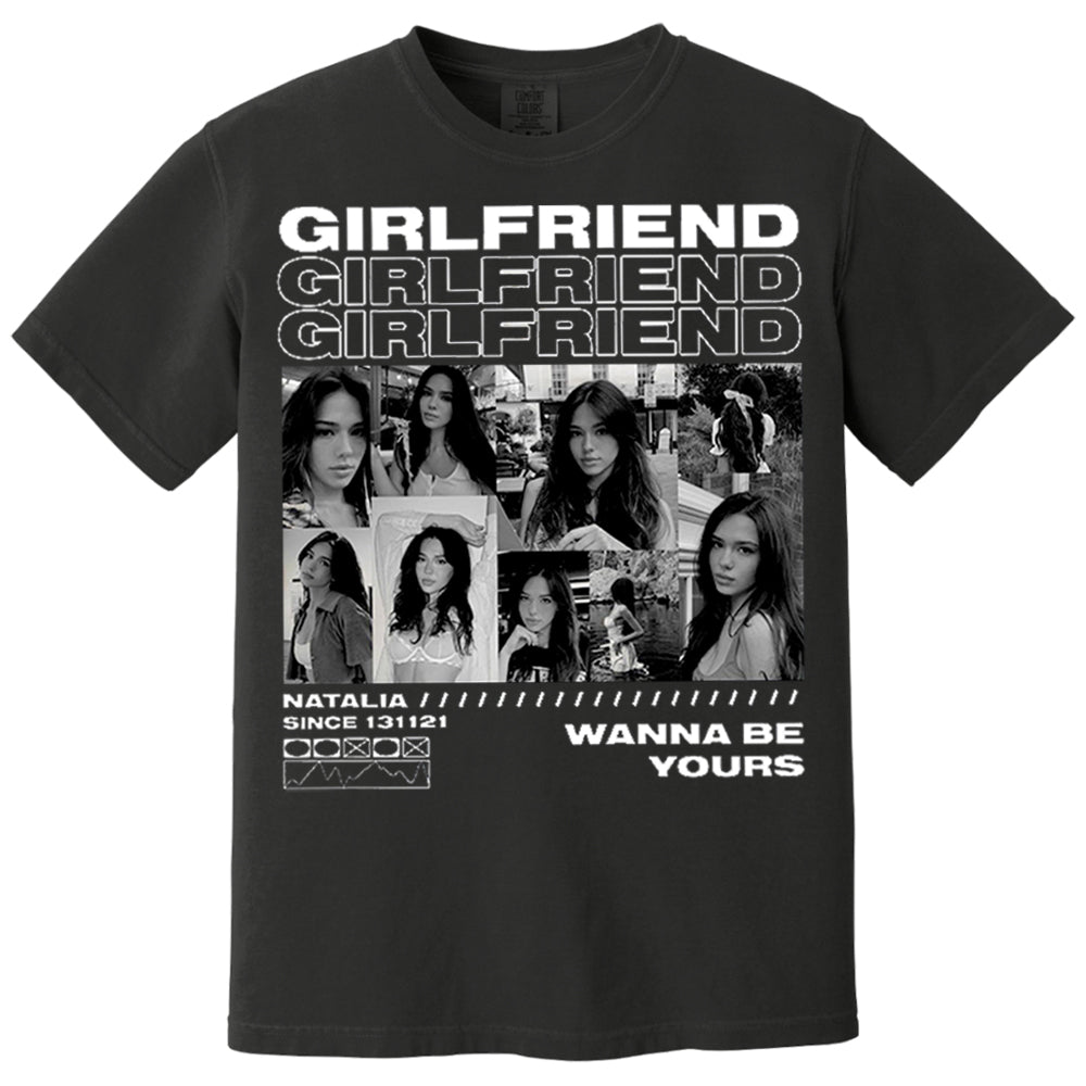 Custom Girlfriend T-Shirt with Face Photo Personalized Vintage Bootleg Rap Tee