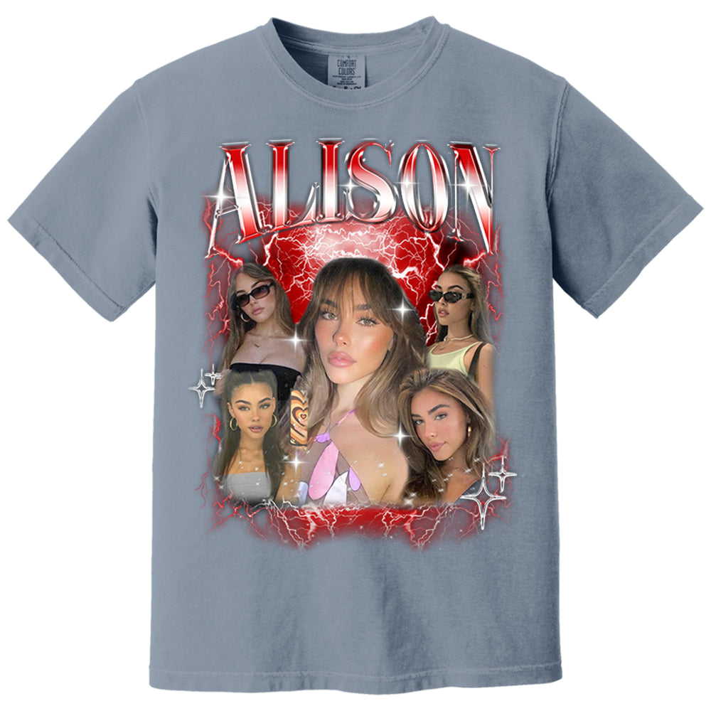 Personalized Bootleg Rap Shirts for Girlfriend & Boyfriend, Custom Tee with Face Photo