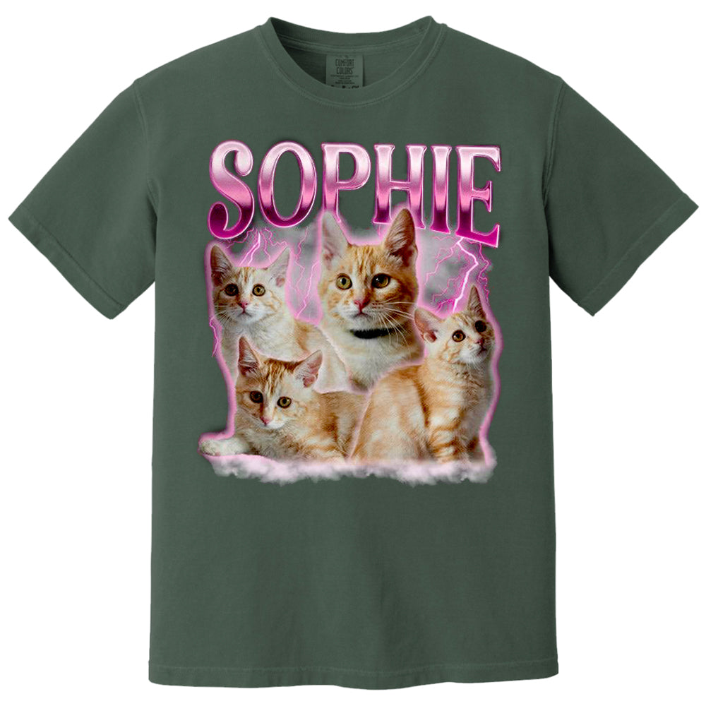 Live Preview Custom Your Pets Tee, Retro Vintage Portrait Bootleg Shirt