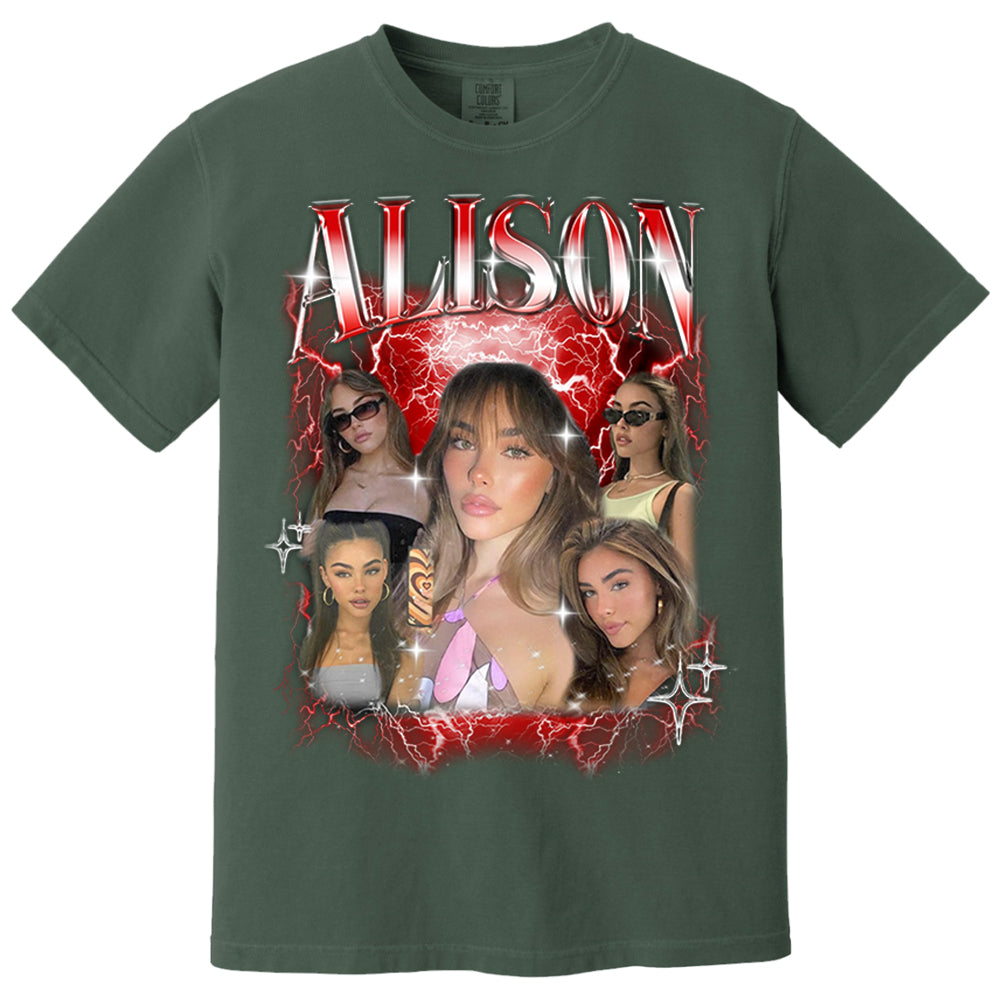 Personalized Bootleg Rap Shirts for Girlfriend & Boyfriend, Custom Tee with Face Photo