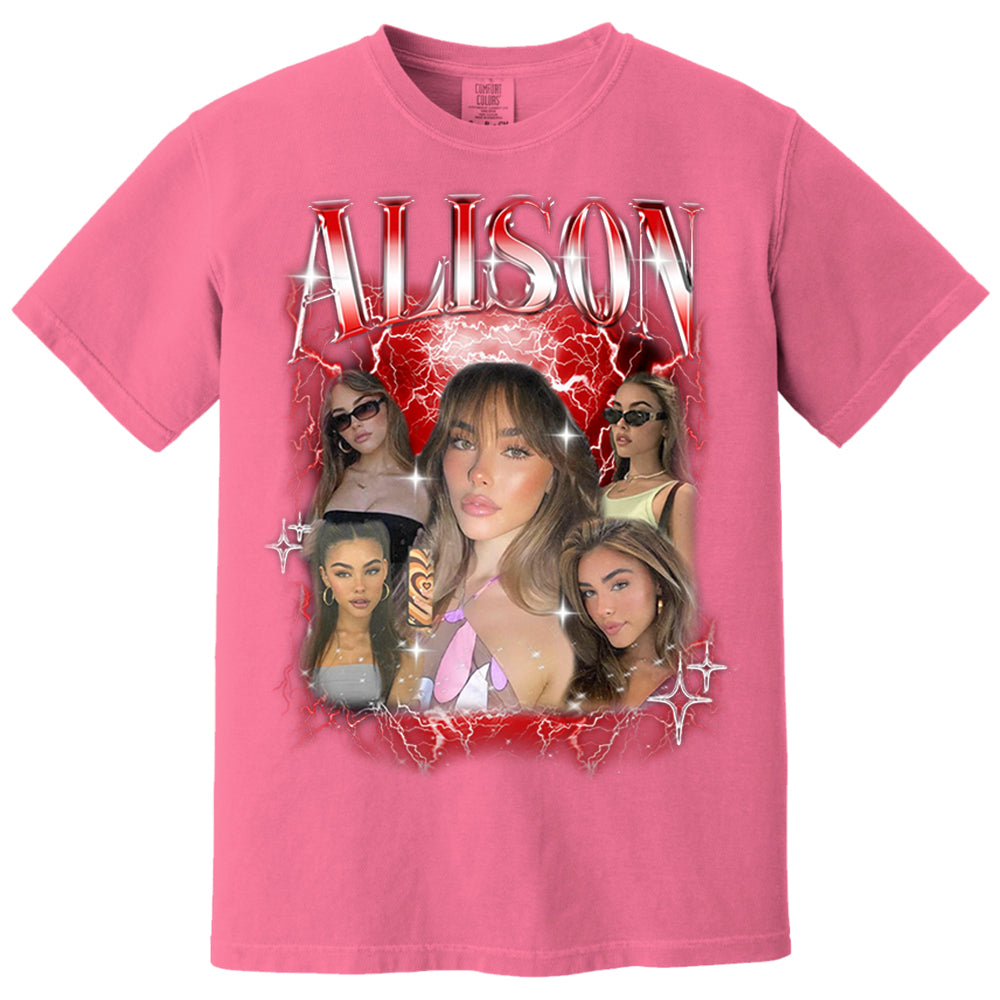 Personalized Bootleg Rap Shirts for Girlfriend & Boyfriend, Custom Tee with Face Photo