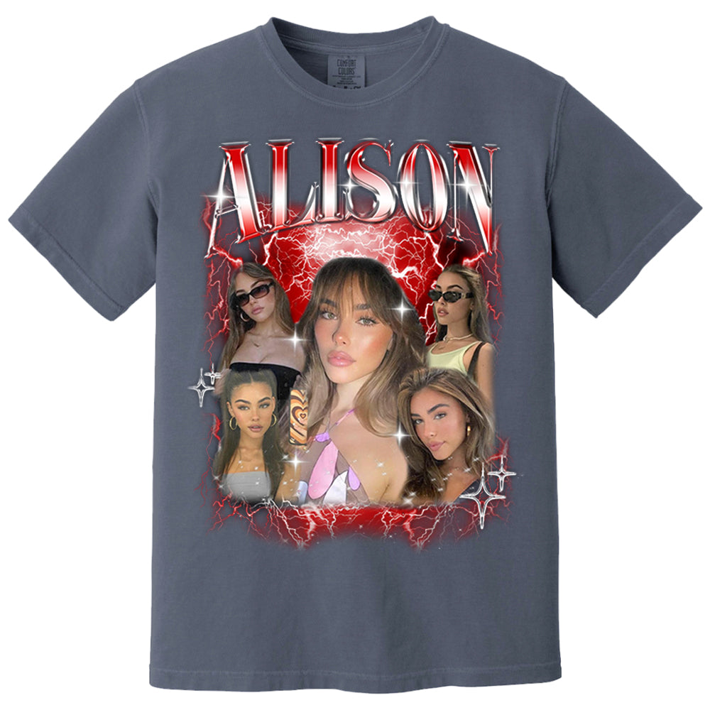 Personalized Bootleg Rap Shirts for Girlfriend & Boyfriend, Custom Tee with Face Photo