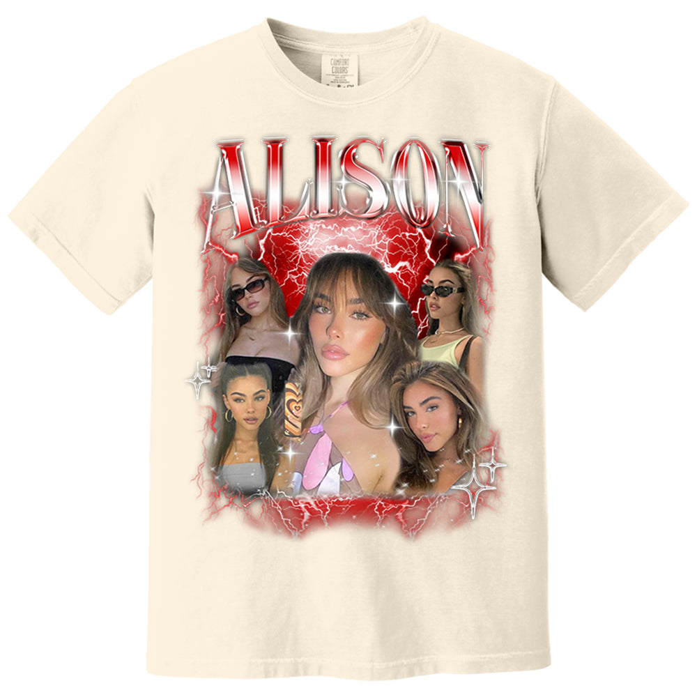 Personalized Bootleg Rap Shirts for Girlfriend & Boyfriend, Custom Tee with Face Photo