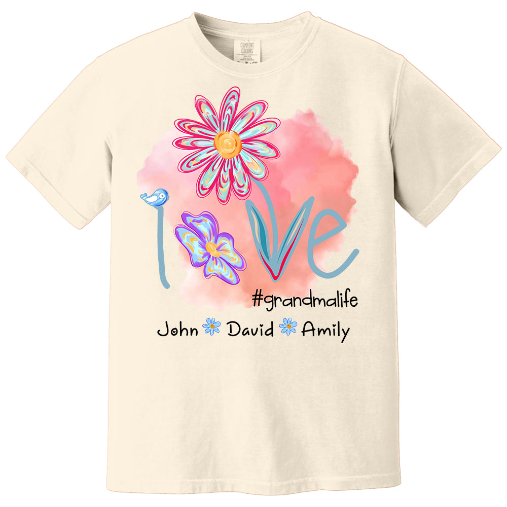 Love Grandmalife - Personalized Shirt For Nana Gigi NA04 - Cute Gift For Mom Grandma Day NA04