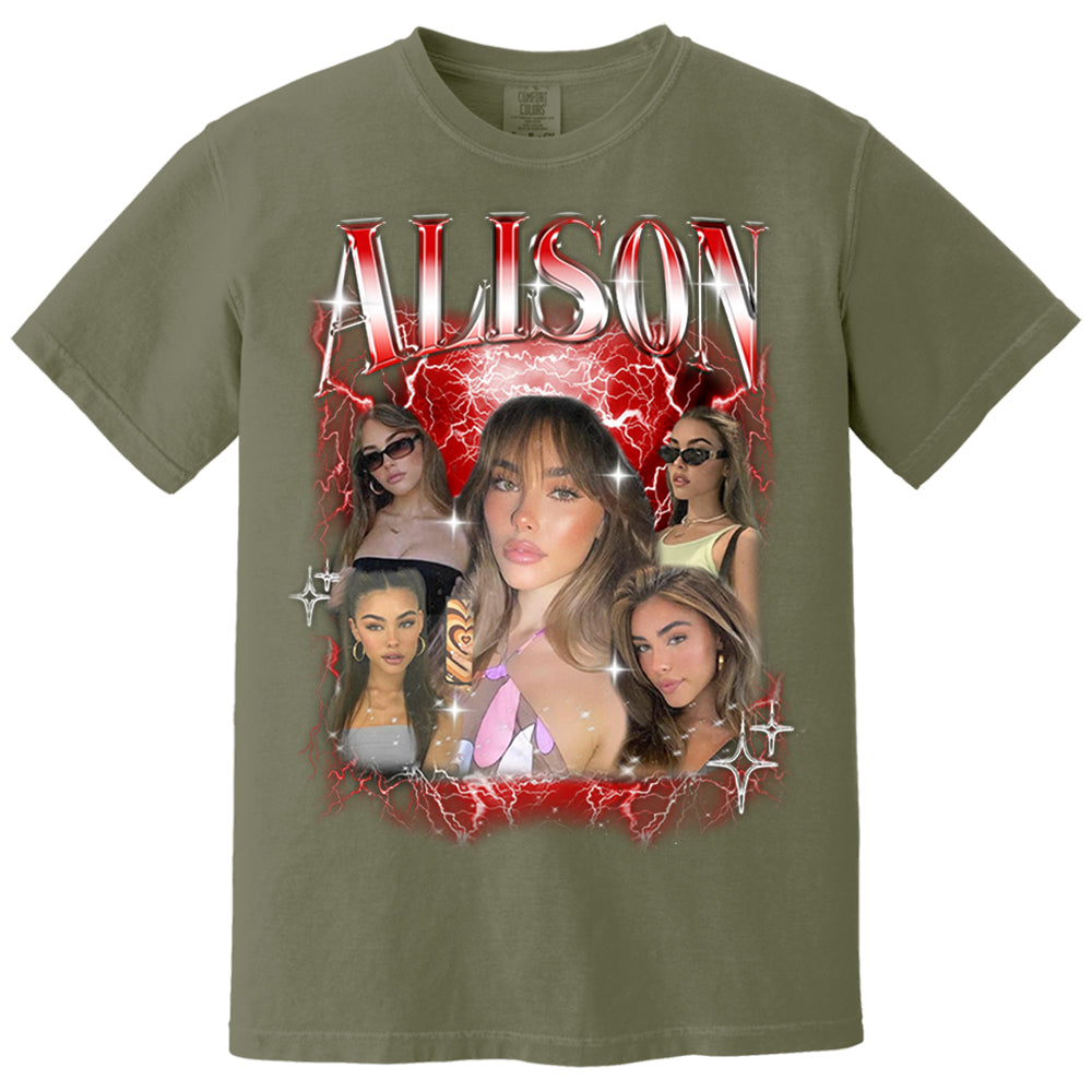 Personalized Bootleg Rap Shirts for Girlfriend & Boyfriend, Custom Tee with Face Photo