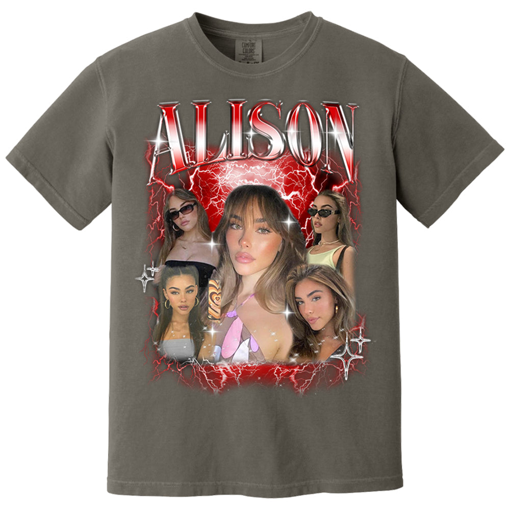 Personalized Bootleg Rap Shirts for Girlfriend & Boyfriend, Custom Tee with Face Photo